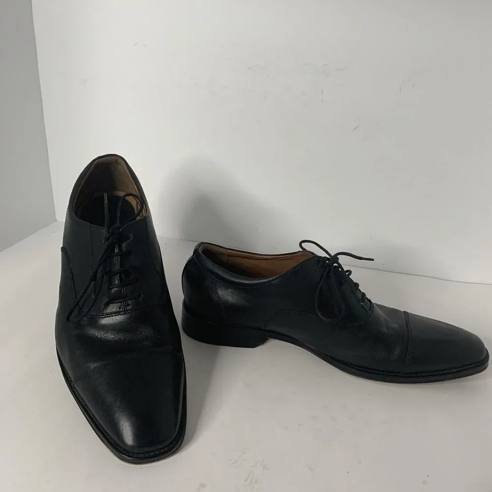 Blake Mckay Men's Oxford Dress Shoe‎ Size 12 Plain Toe Black Leather Derby